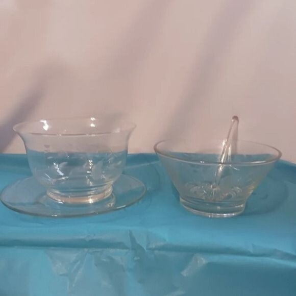 Princess house heritage set of 4 bowls plate and ladle - Picture 14 of 14